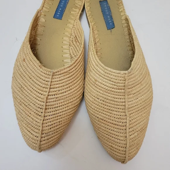 Proud Mary Raffia Women's Slip-On Sandals EUC 8. Coastal Boho Minimalist - Picture 9 of 9